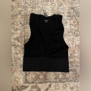 Urban Outfitters Black V-Neck Longline Bralette